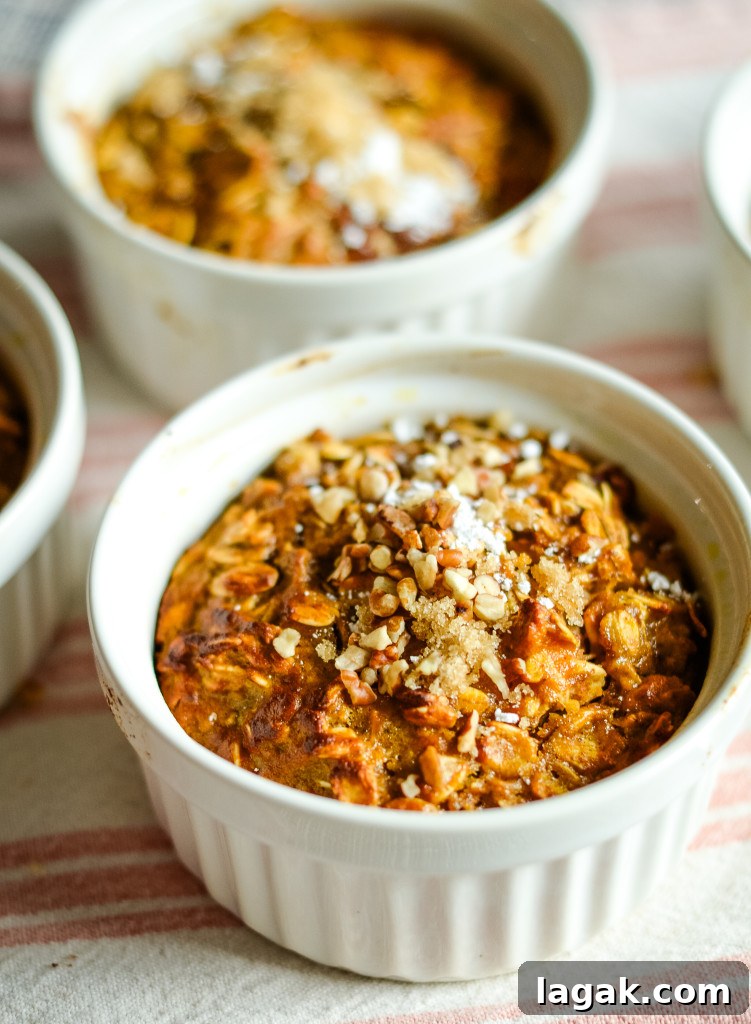 air fryer baked pumpkin oatmeal