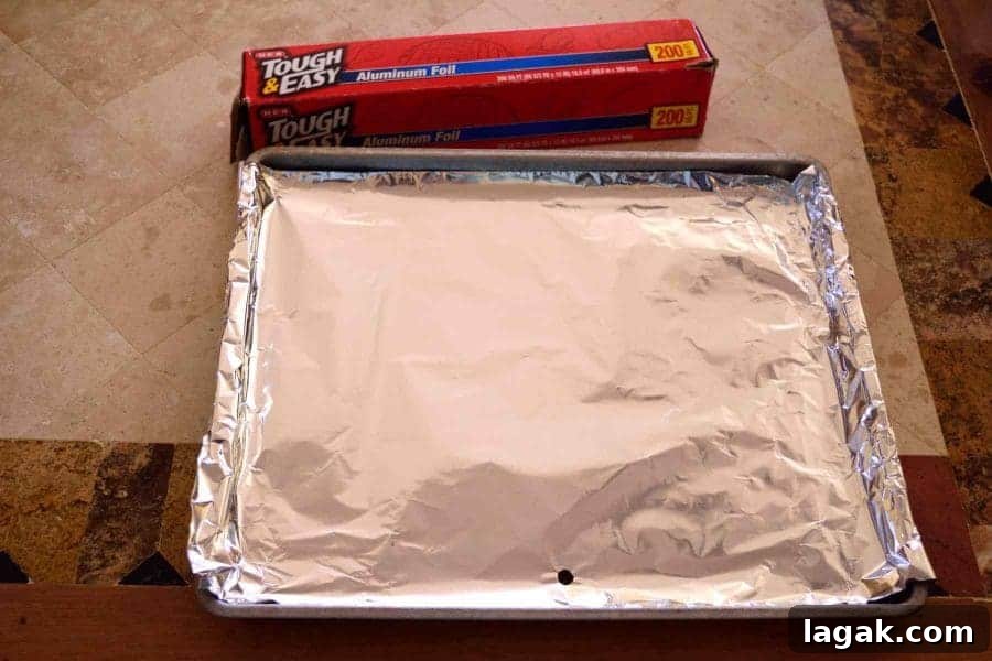 Cover the Drip Pan with Aluminum Foil