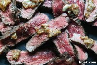 Grilled Ribeye Cap: Caramelized Onion Butter and Truffle Salt