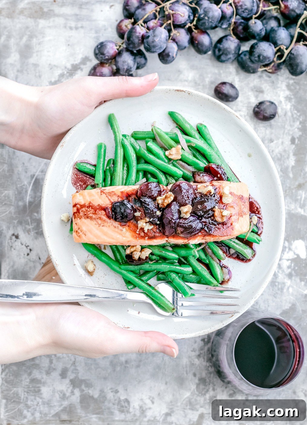 Pan-Seared Salmon With Concord Grape Sauce