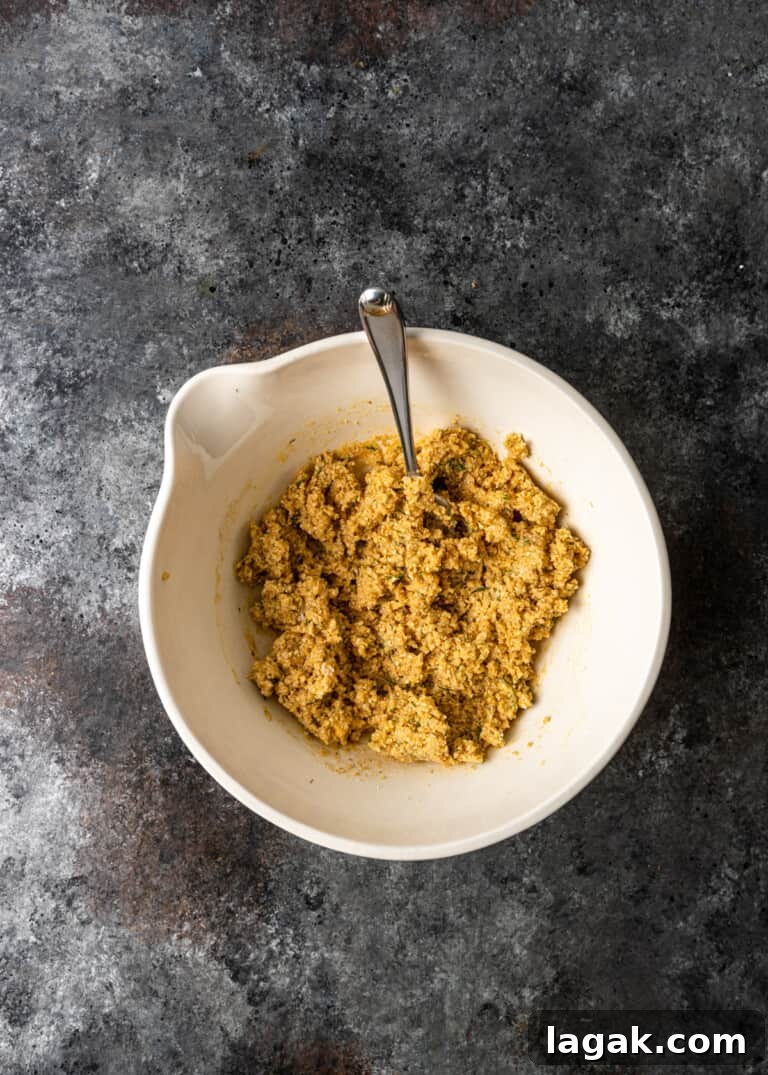 matzo ball mixture in bowl