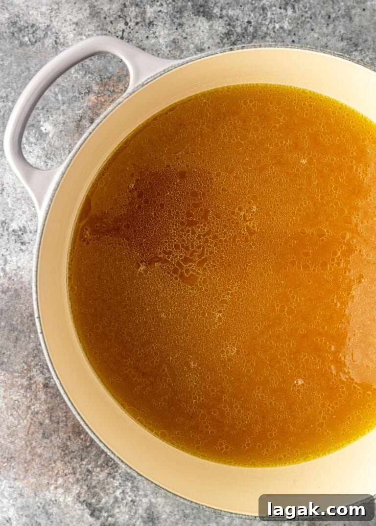 strained broth