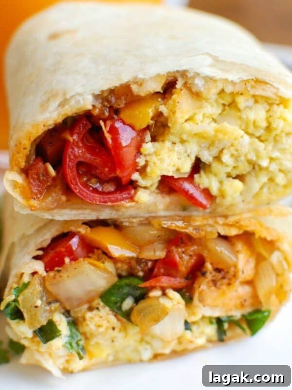 Vegetarian Breakfast Egg Burritos 1200 x 1200