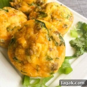 Southwestern Taco Egg Muffins on a white platter