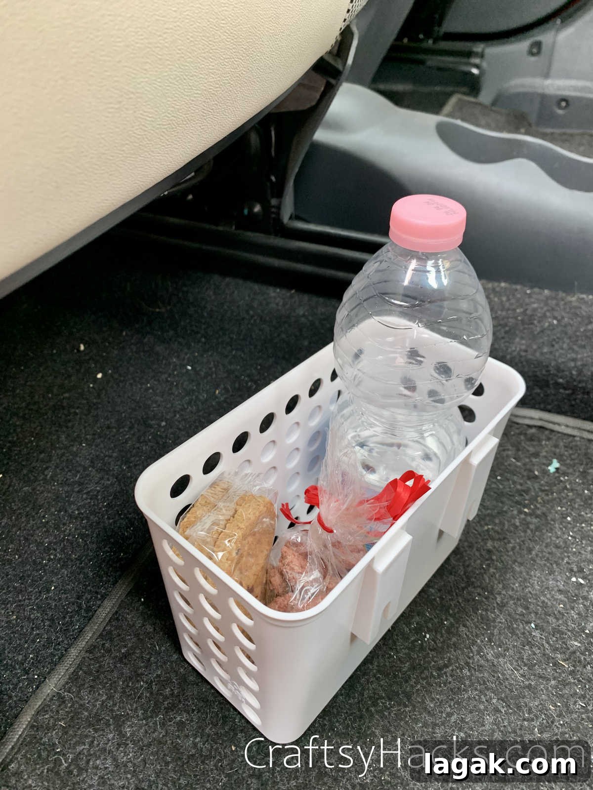 using shower caddies as car organizers