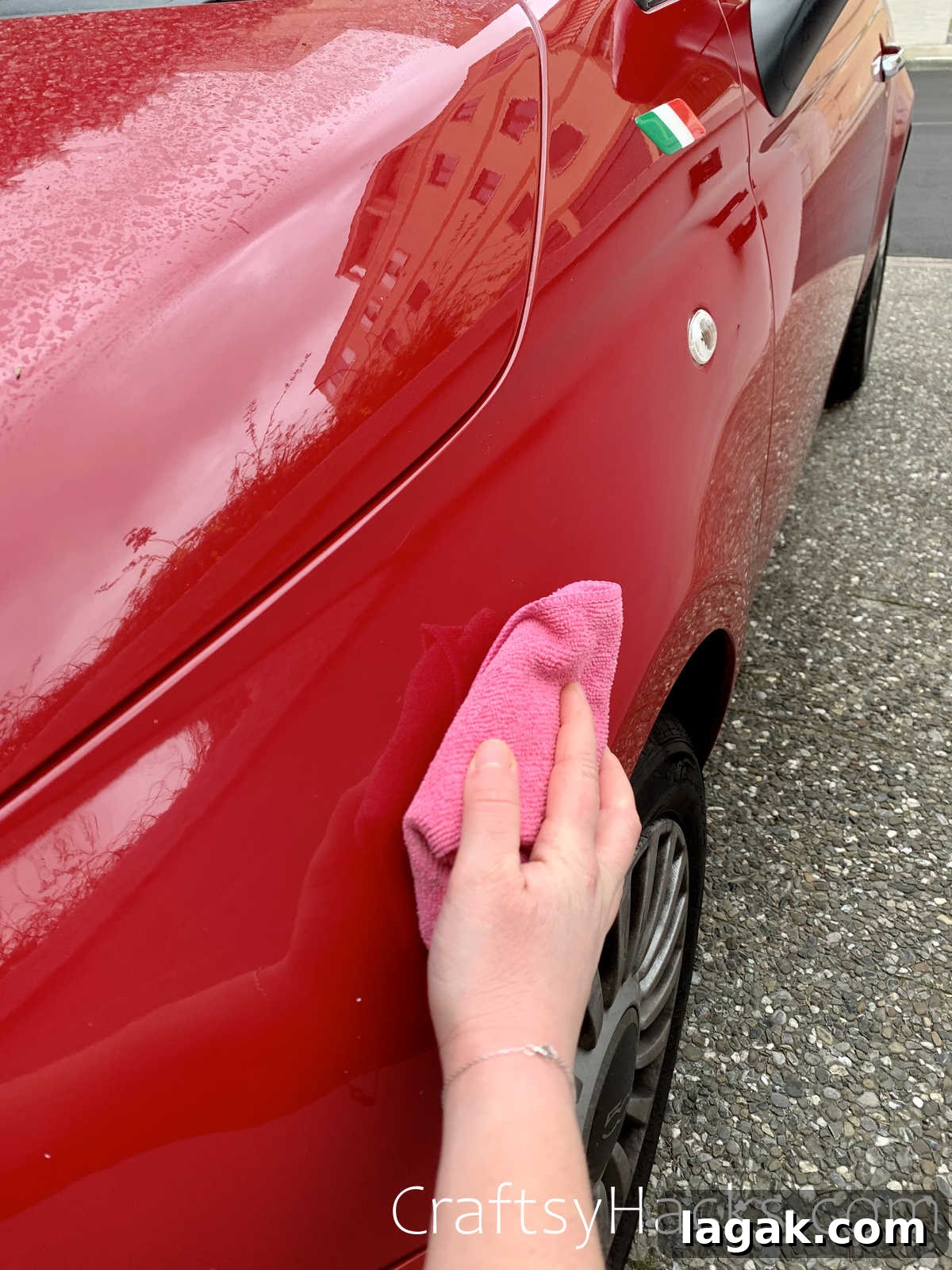 shine up car with DIY spray
