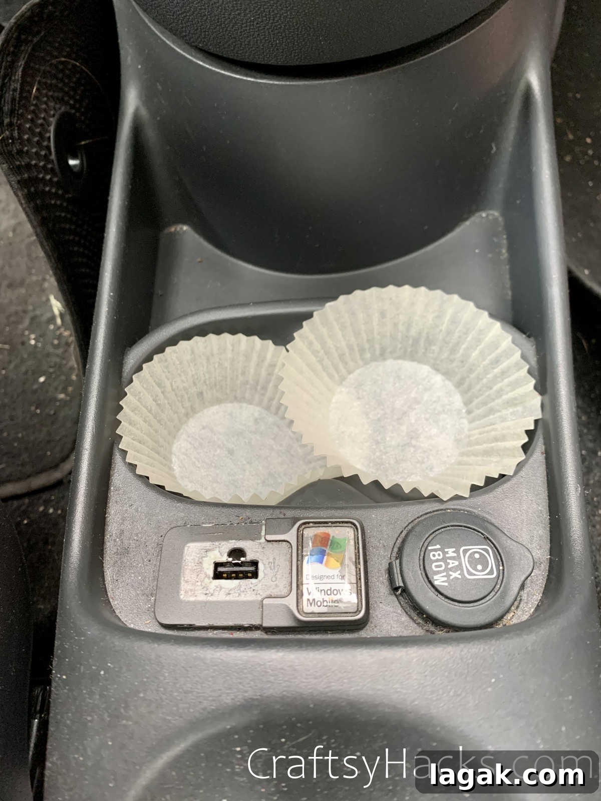 use muffin cups as cup holder liners