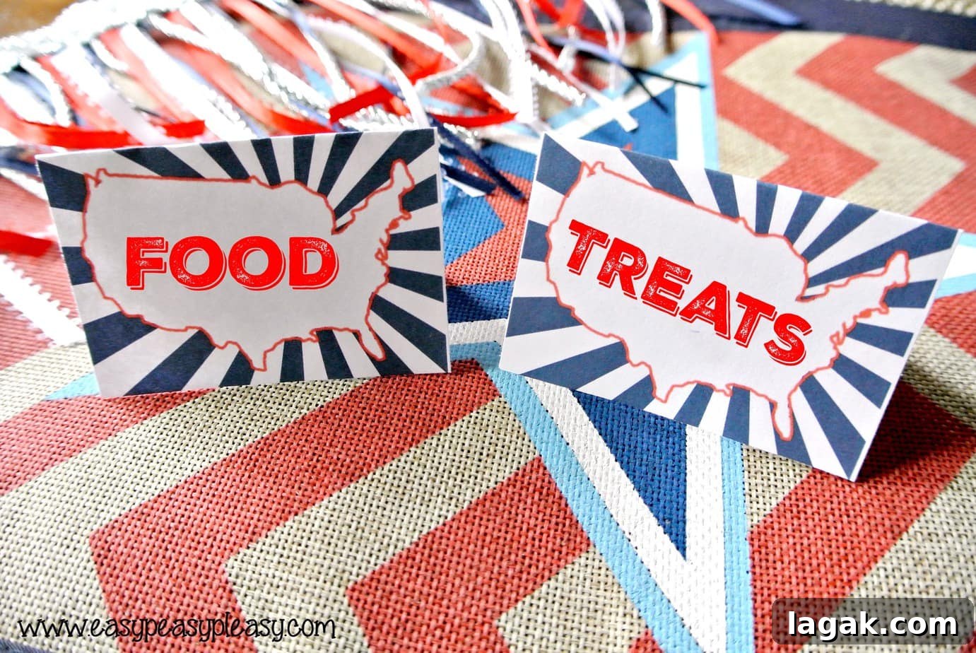 Free Printable Patriotic Pack USA Food and Treat Labels