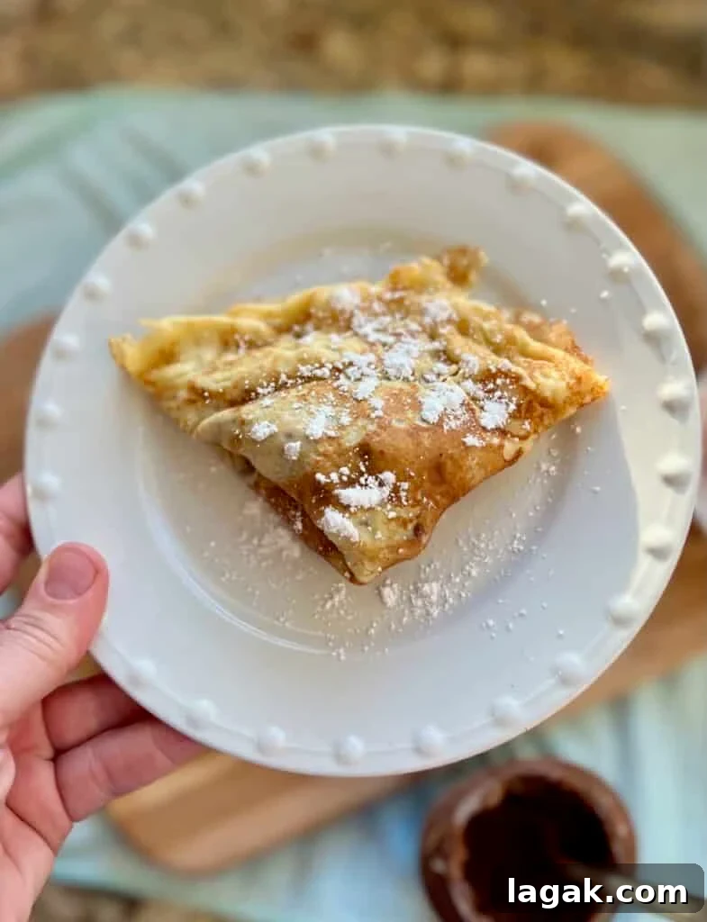 Stack of sourdough crepes