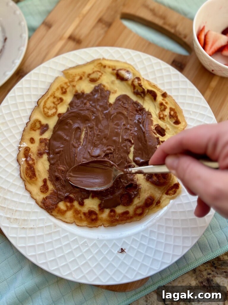 Crepes with fruit
