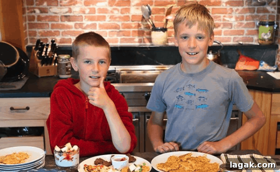boys cooking dinner