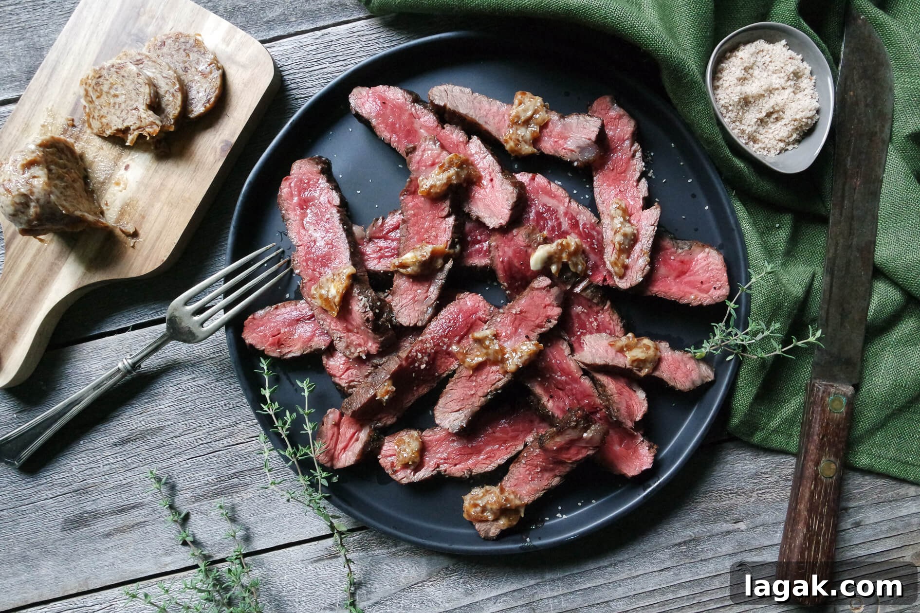 grilled ribeye cap with truffle salt