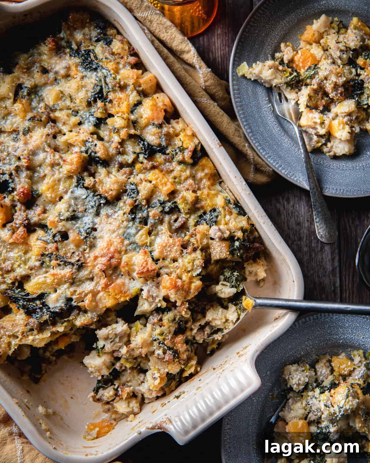 Italian Sausage Kale and Butternut Squash Stuffing