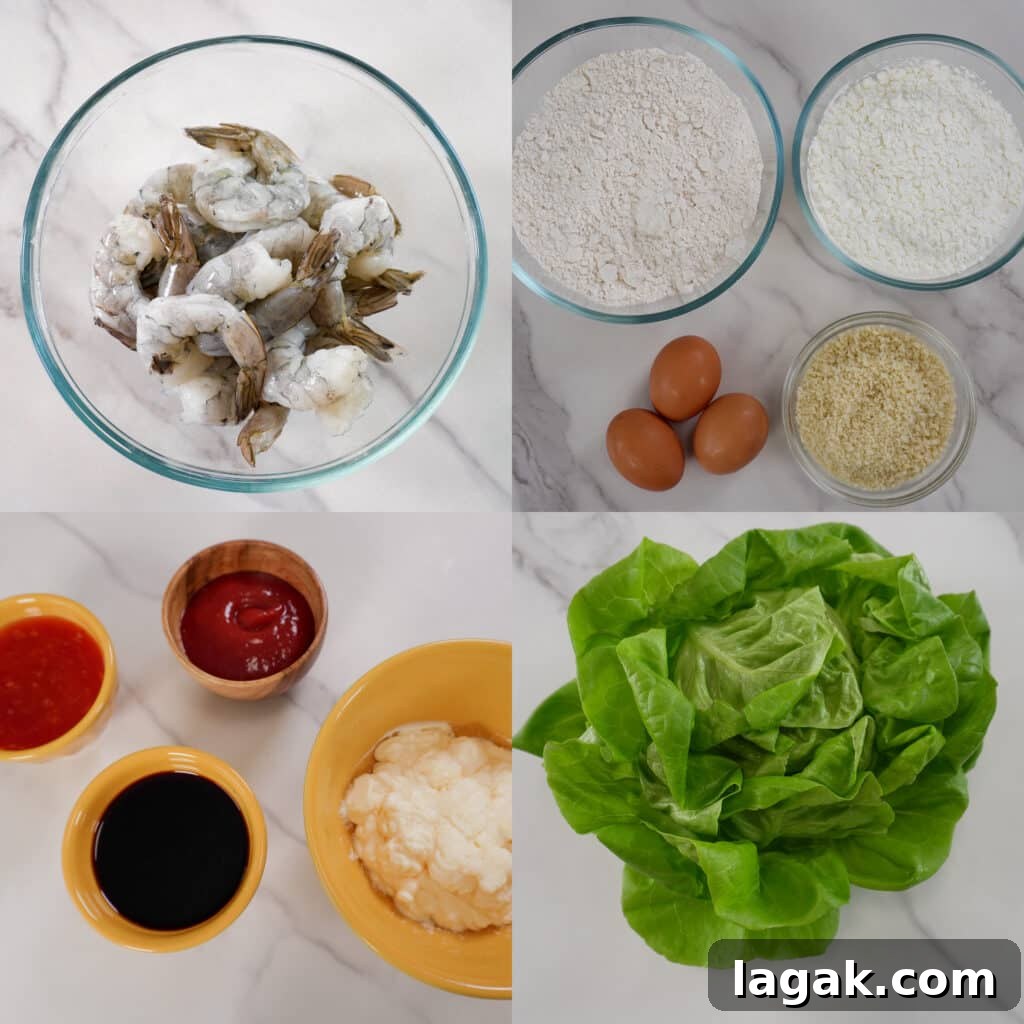 Bang bang shrimp in lettuce wraps